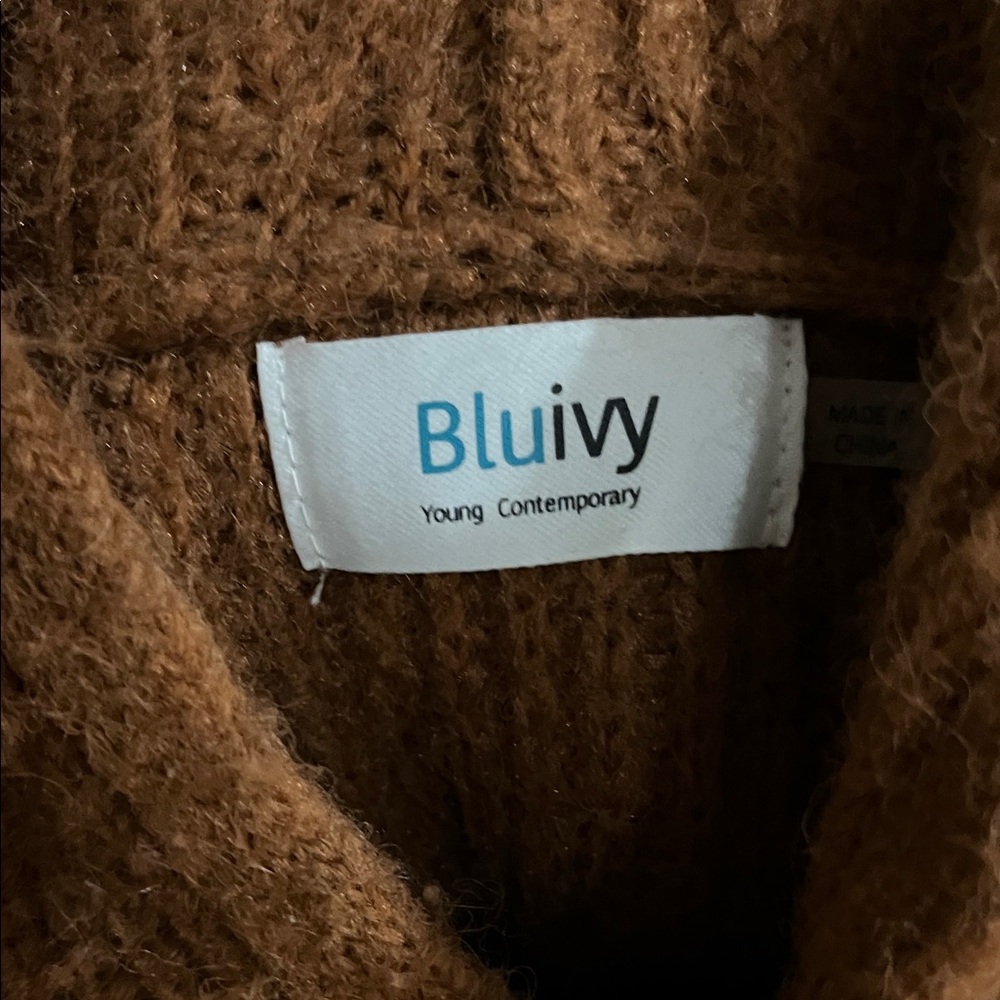 Bluivy Warm Terracotta hooded Sweater - Picture 3 of 3